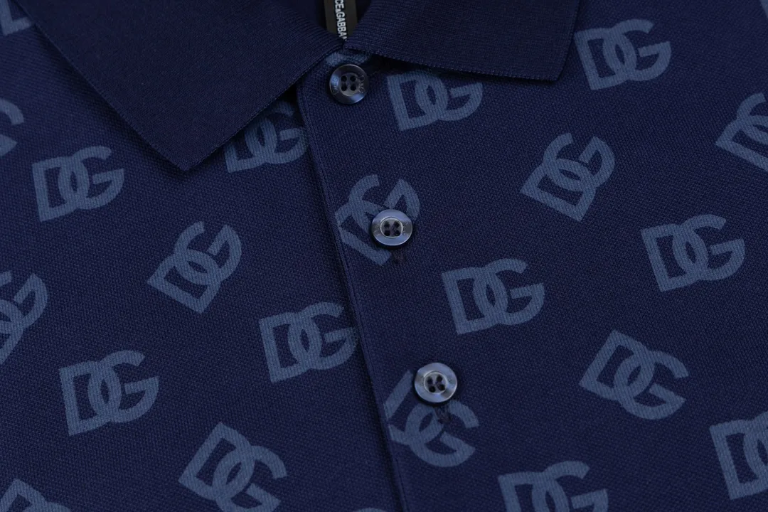 DG/ DG ， New Arrivalpolo Logo ， Retro Same Style T Versatile : Blue Size：M-3XL